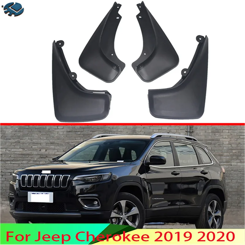 For Jeep Cherokee 2019 2020 4PCS Mud Flaps Splash Guards Fender Mudguard Kit Mud Flap Splash Guards Mudguard Car styling