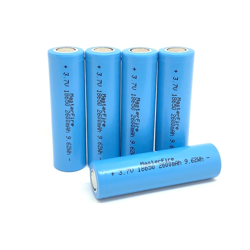 

Wholesale MasterFire Original 2600mah 18650 3.7V 9.62Wh Rechargeable Lithium Battery Li-ion Torch Batteries Cell For Flashlights