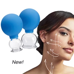 New Rubber Vacuum Cupping Glasses Massage Body Cups Anti Cellulite Cans Face Massage Vacuum Jar Medical Chineses Therapy Cupping