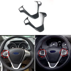 Car Refit Accessories for Ford New Fiesta MK7 2009-2017 Ecosport 2012-2017 Car Steering Wheel Covers Trim Sticker