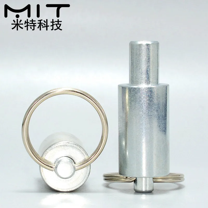 1PcแหวนดึงการจัดทำดัชนีPlunger Fixed Pin Quick Release Pinsฤดูใบไม้ผลิIndex PlungersทรงกระบอกBoltเส้นผ่านศูนย์กลางM8 M10