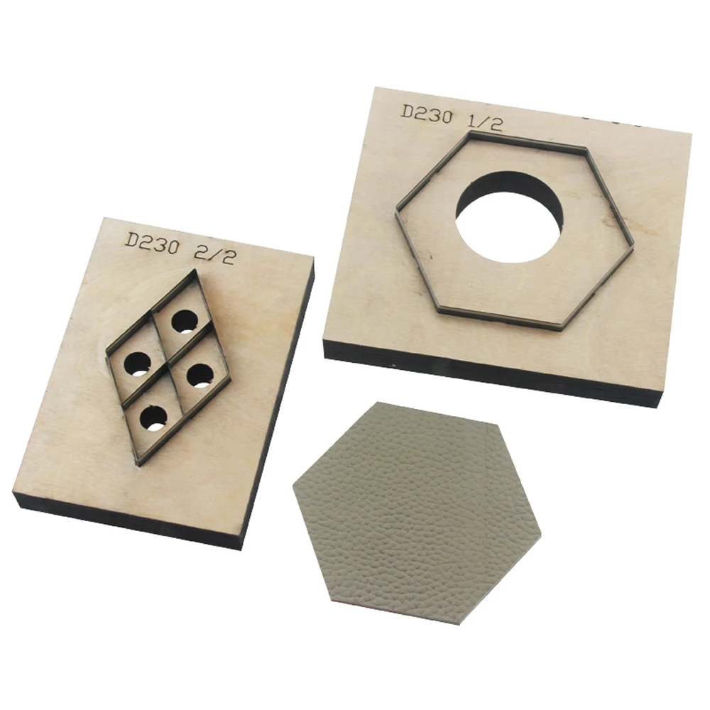 DIY leather craft cup mat coaster die cutter geometry pattern metal hollow puncher 2pcs/set 100x87 size can customized