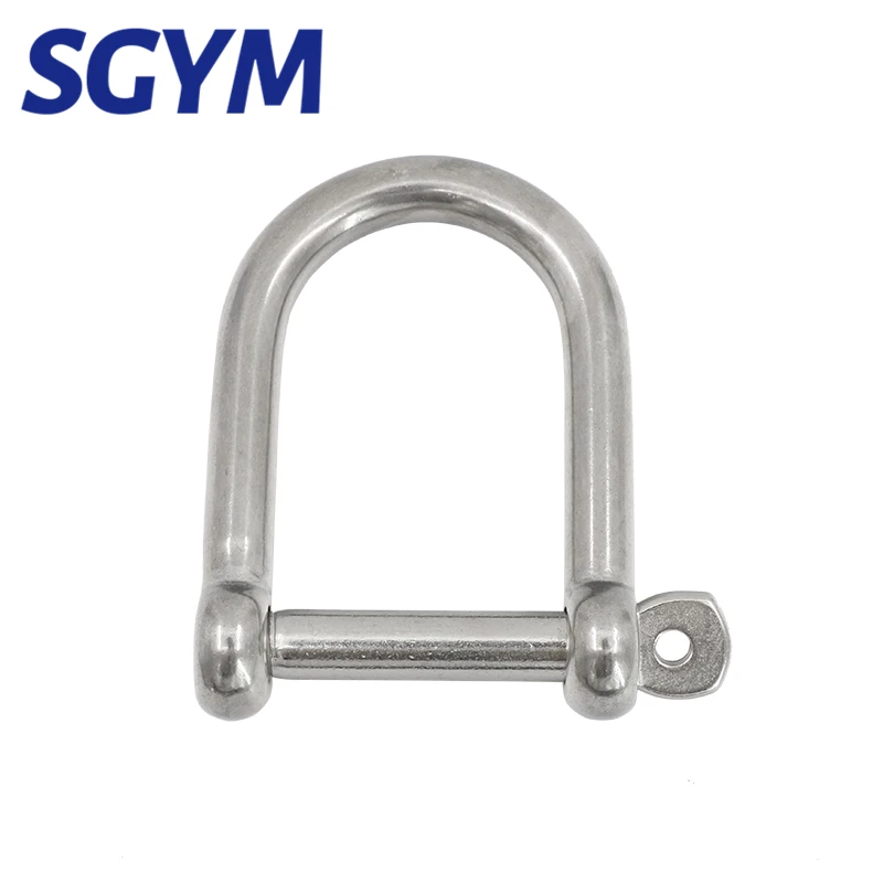 5pcs AISI316 Extra Wide long Shackle Stainless Steel Anchor Shackle Chain Wire Rope Connector