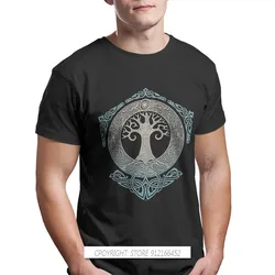 Men Norse Mythology Freyja Freyr Yggdrasil Fashion T-Shirt YGGDRASIL TREE 100% Cotton Harajuku Tees