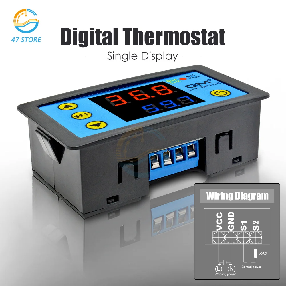 W3231 LED termostato digitale a doppio Display singolo DC 12V AC 110V 220V regolatore di temperatura per congelatori per acquari incubatore auto