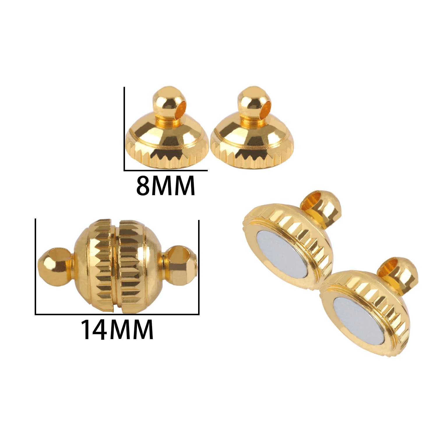 Stainless Steel Strong Magnetic Clasps For Leather Cord Bracelets Connectors for DIY Jewelry Making For Beginner Necklace