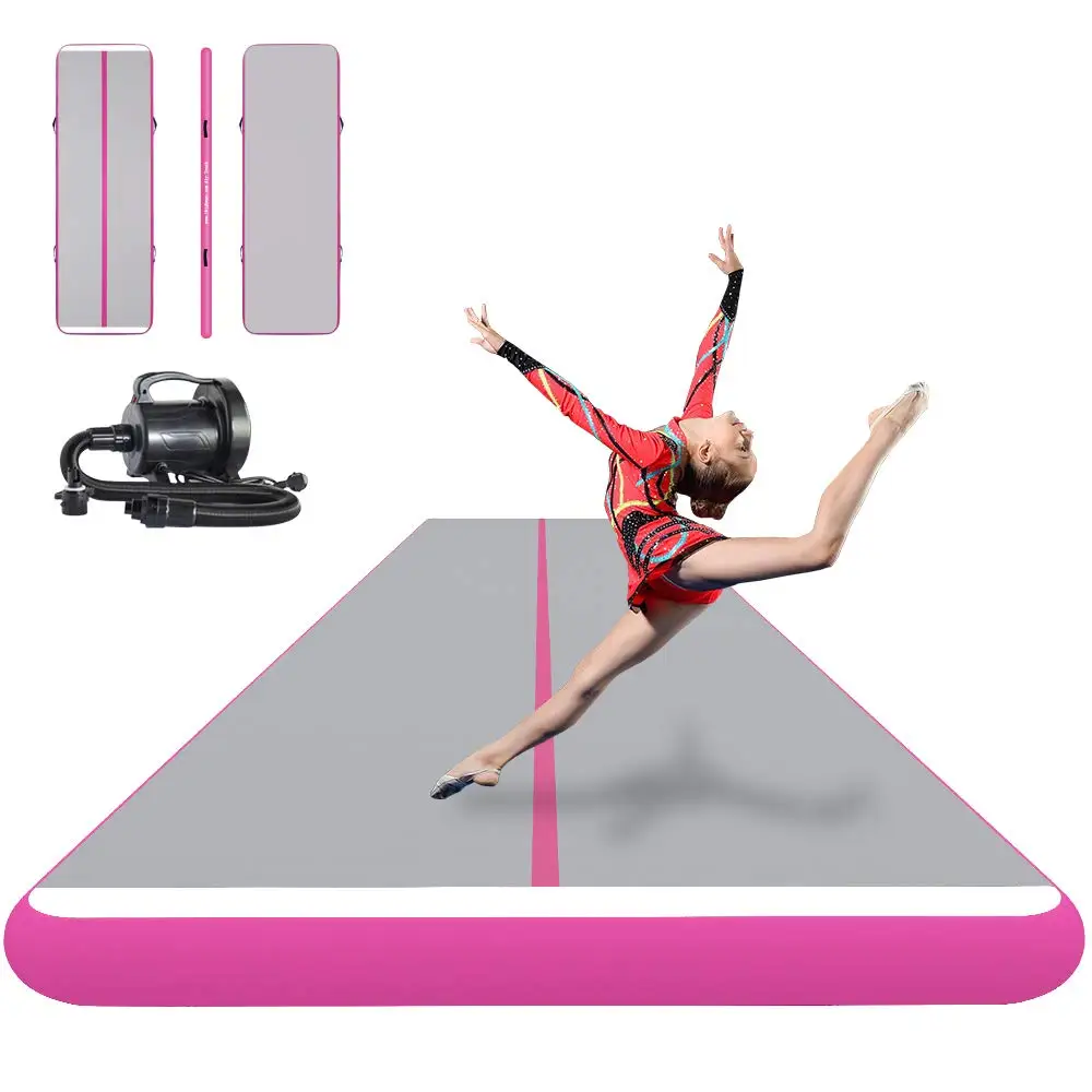 AqGym-Piste d'Air Gonflable, Polymères de bug astique, Tramimmersion, Livraison Gratuite, 12x2x0.2m