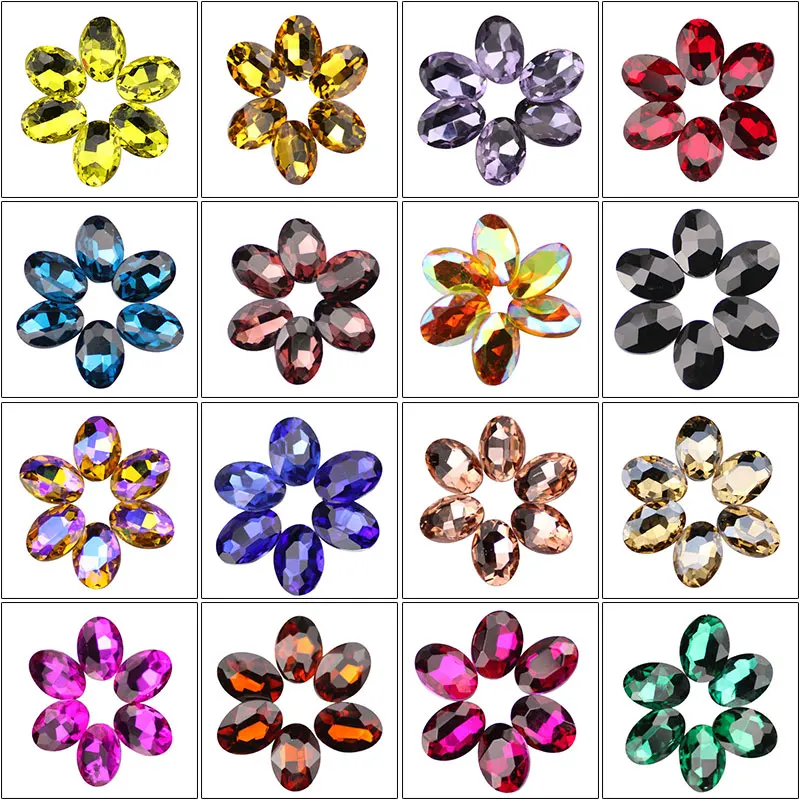 Cristallo QL strass ovale di tutte le dimensioni con strass di cristallo di alta qualità per gioielli che fanno accessori fai-da-te