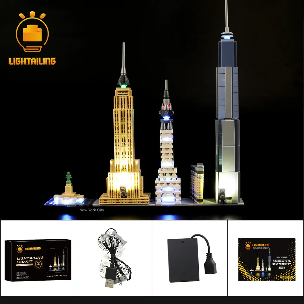 

LIGHTAILING Led Light Up Kit for 21028 New York City Building Blocks Set (NOT Include the Model) Toys for Children