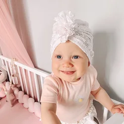 15 PCS/LOT, Newborn Baby Flower Lace Turban Hats, Infant Toddlers Lace Beanie cap Shower Gift Photo Props