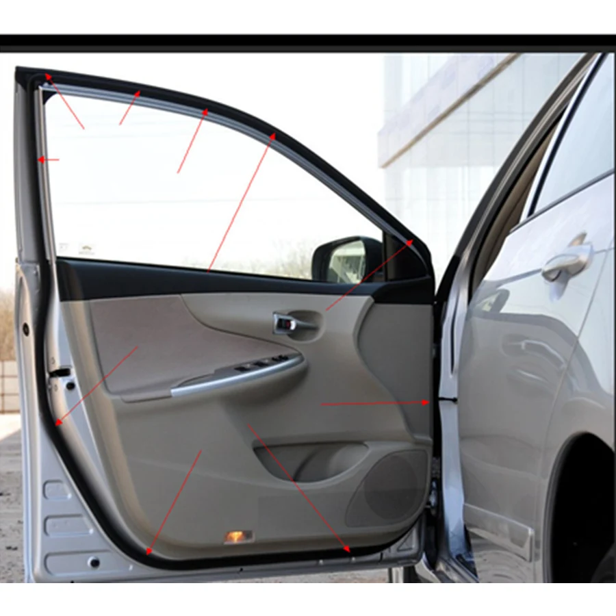 Car body door weatherstrip rubber seal for toyota Corolla 2007-2011 ZZE14# ZRE14# ZRE152 CE140 NZE141 ZRE142