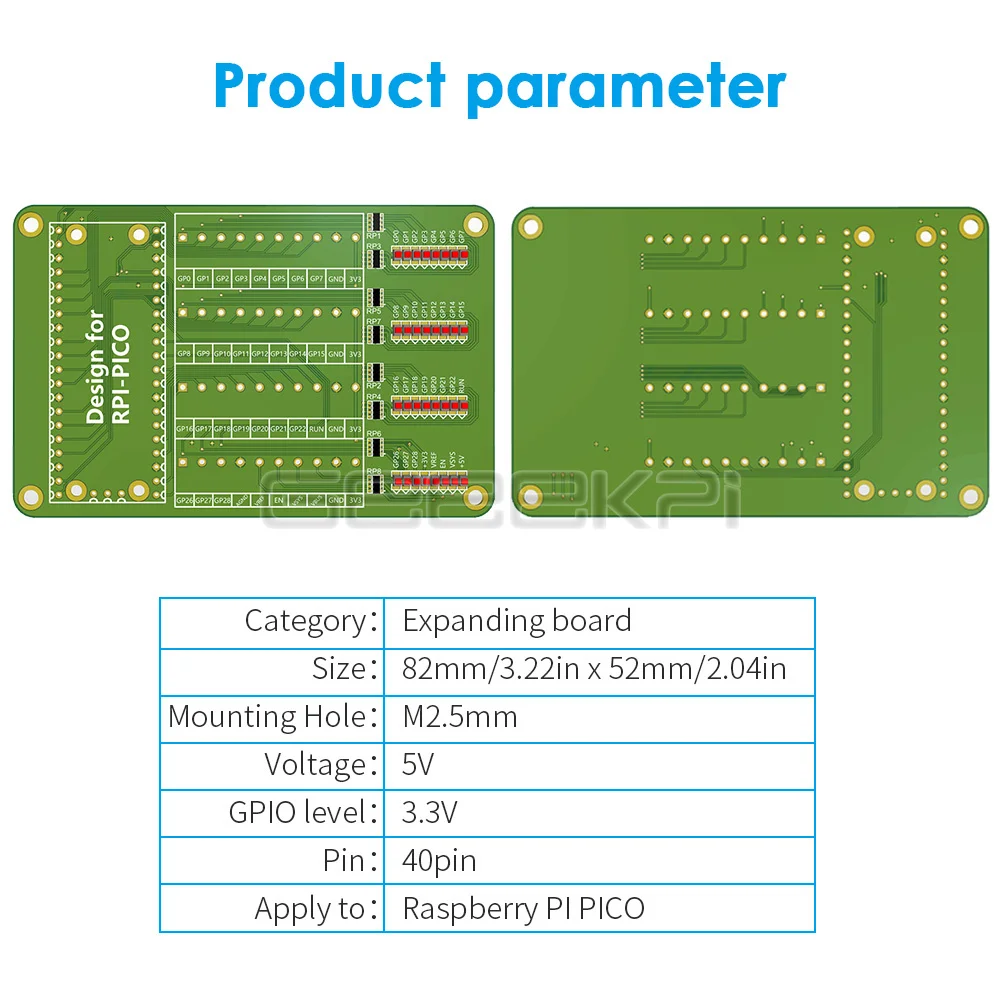 Raspberry Pi Pico /Pico W GPIO Screw Terminal Hat Pico Expansion Board 40pin for Programming Connection