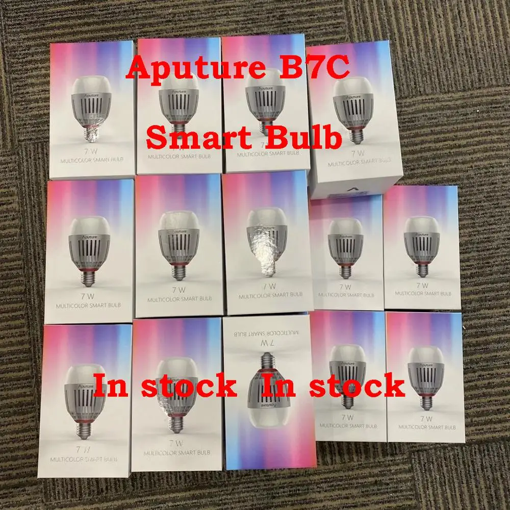 Aputure B7C 7W RGBWW LED الذكية لمبة CRI 2000K-10000K قابل للتعديل 0-100% ستبليس يعتم App التحكم التصوير أضواء