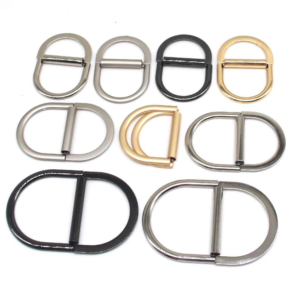 5pcs/lot half-rings Multi-Purpose Zinc Alloy Double D ring Handmade DIY Accessories for Luggage Belt Handbag Garment