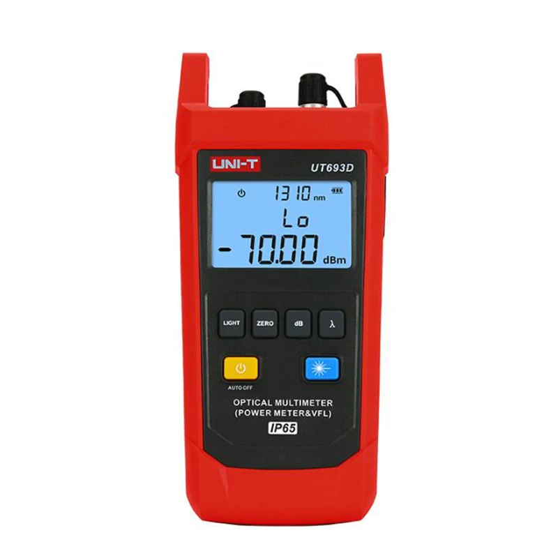 

UNI-T UT693D Optical Multimeter (Power Meter & VFL)Wavelength range:800nm~1700nm,CW and Multiple Modulated Light Outputs.