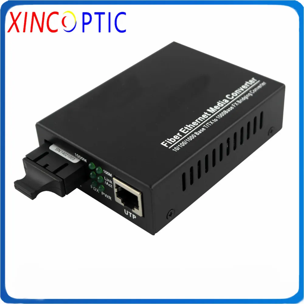 1000M Duplex Media Converter,80KM 1000M Singlemode Dual Fiber Gigabit Fiber Media converter 1550nm SC/UPC Gigabit Media Converto