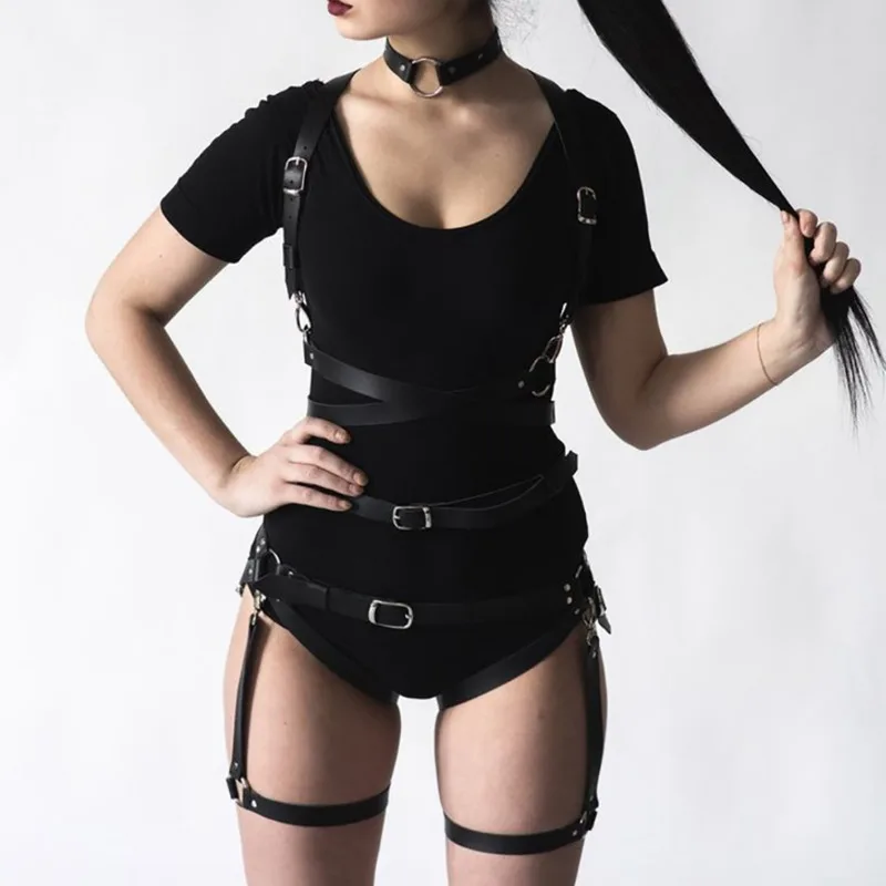 CKMORLS New Trend Sexy Leather Bdsm Sex Bondage Set Body Buttocks Bondage Leather Tight Suspender Strap Leg Punk Erotic Toys