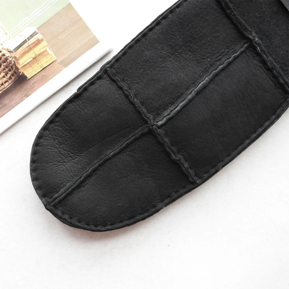 New women\'s suede fur gloves Fashion cross style warm wool lined winter thickened sheepskin leather gloves