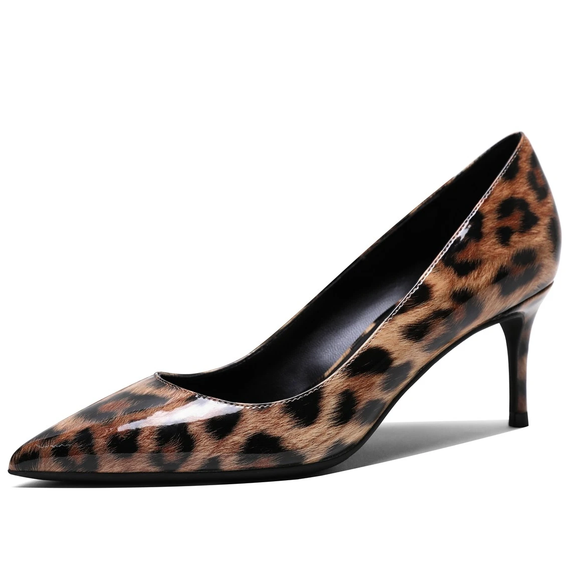 

6CM Thin High Heels Women Pumps Leopard Print Patent Leather Sexy Stilettos Party Wedding Heeled Designer Shoes Big Size M0115