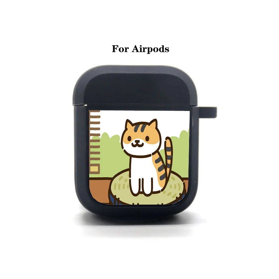 Game Neko Atsume AirPods case Cover Apple AirPods Earphone bag Soft Silicone Bluetooth Protective Earphone Case