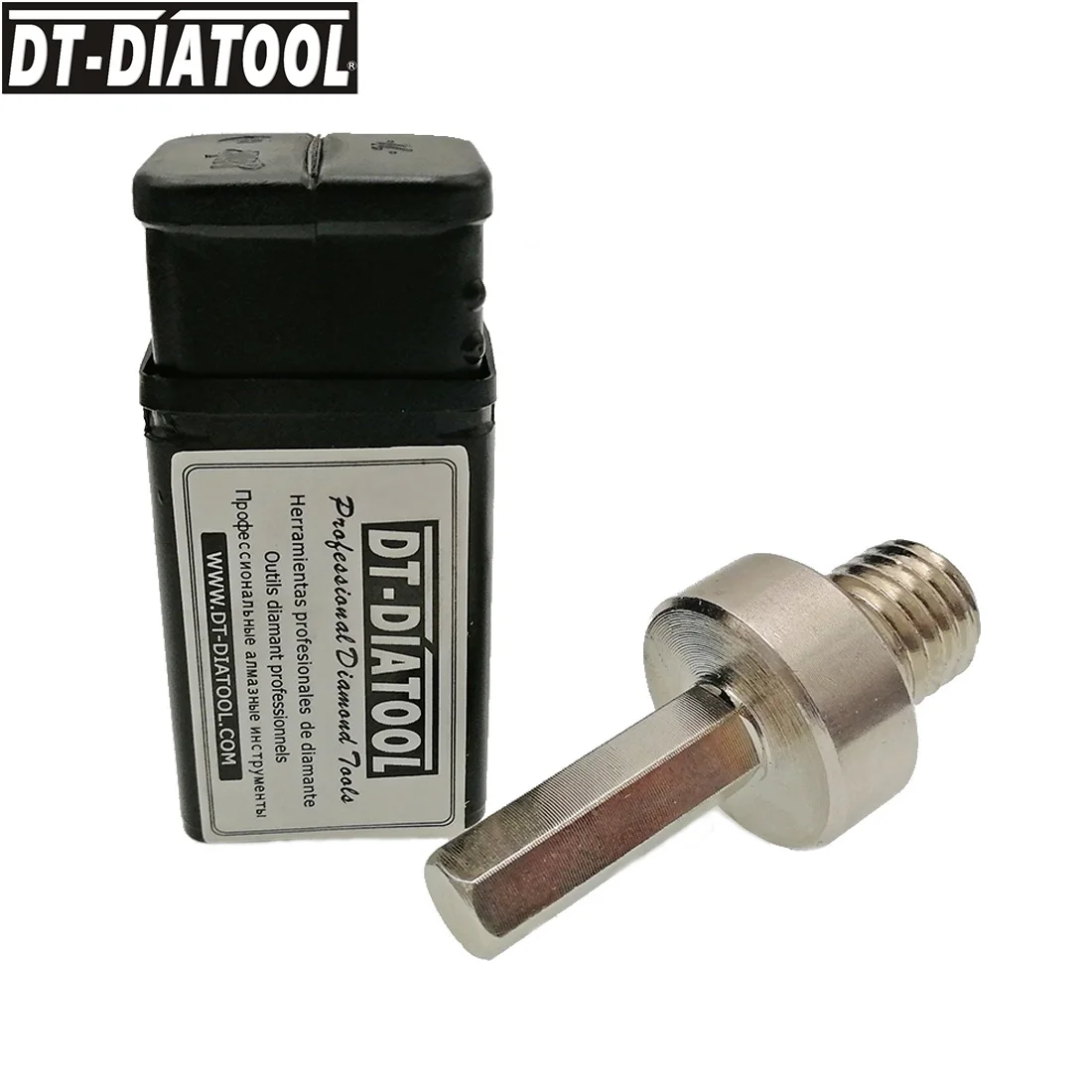 DT-DIATOOL 1 шт. M14 или 1/4 "-11 переходник с наружной резьбы на шестигранный хвостовик 5/8, сверло можно установить на ручную дрель или электродрель