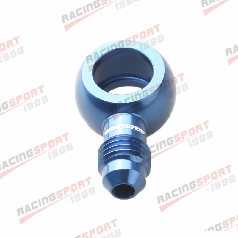 12.5mm Metric Banjo Bolt To AN-4 AN4 Male Flare Brake Adapter Fitting Black/Blue