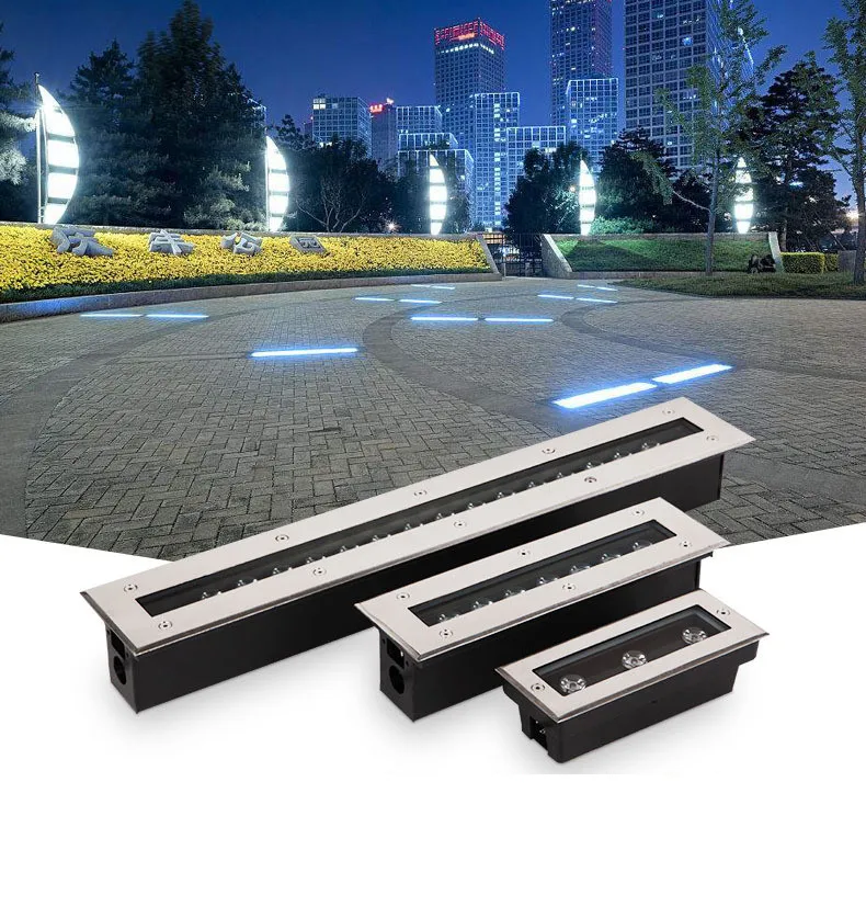 Rectangle LED Underground Light For Outdoor Garden Floor Light LED  Stairs Buried lamp Recessed Yard Wall Washer AC85-265V IP67