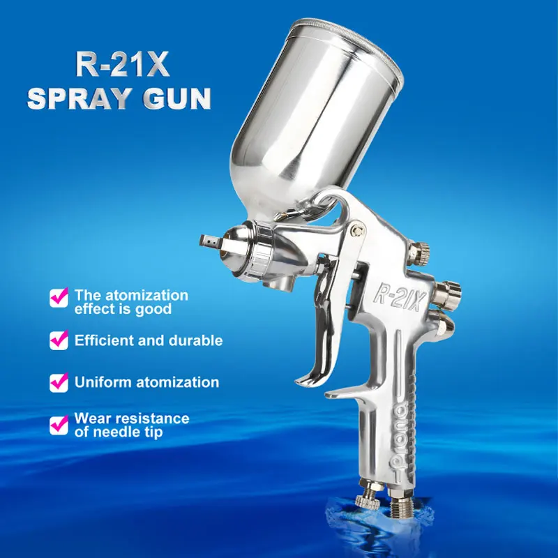 Prona R-21X Prpfessional Car Paint Spray Gun,Hand Manual Sprayer,pistola para pintar,Nozzle 1.3 1.5 2.0 2.5mm,R21X 1.5 2.0 2.5mm