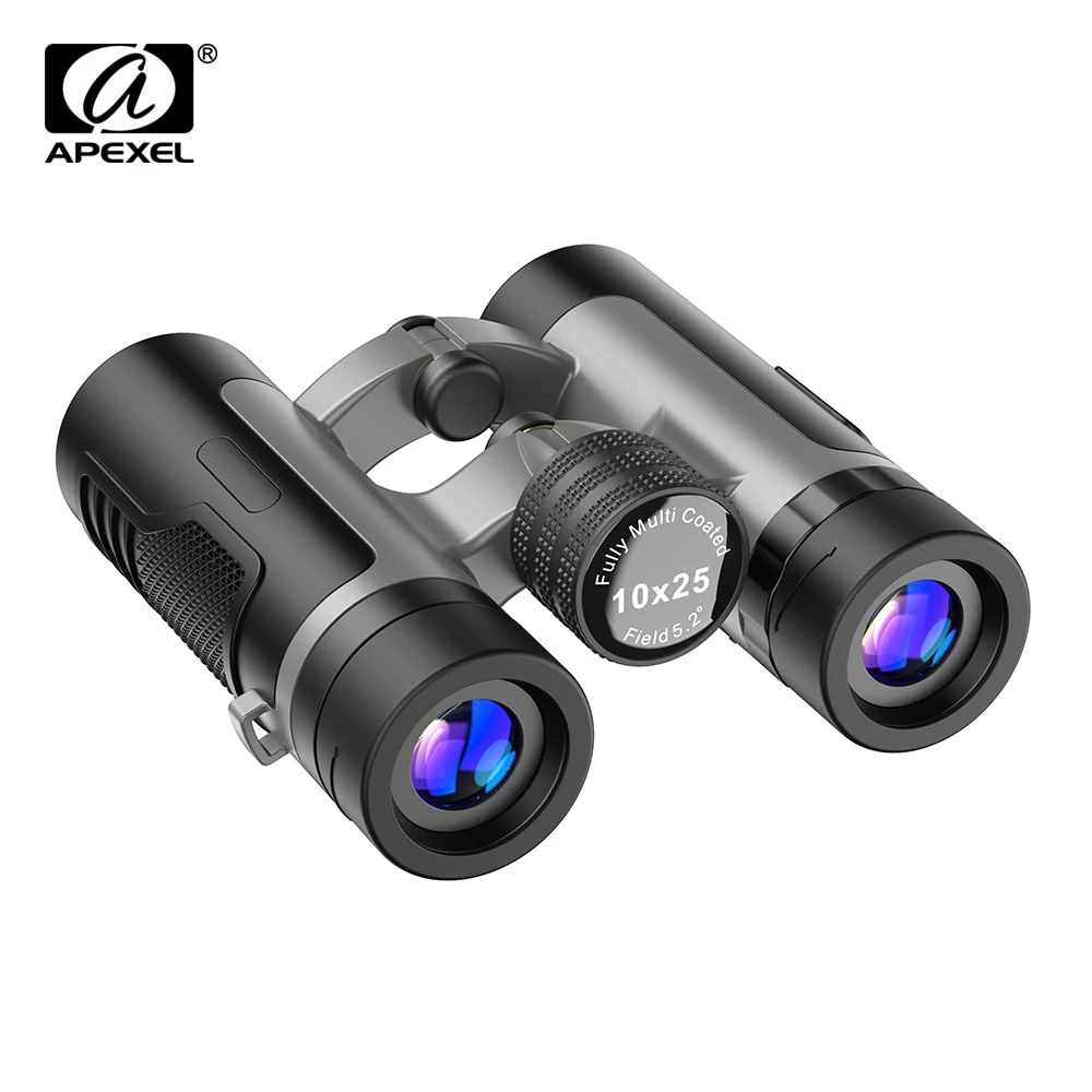 

APEXEL10X25 HD Powerful Binoculars 18000M Long Range Folding Mini Telescope BAK4 FMC Optics For Hunting Outdoor Camping Travel