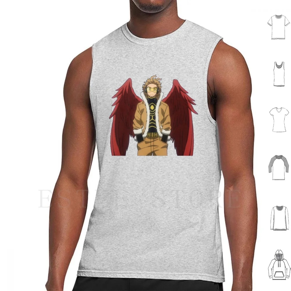 Hawks Tank Tops Vest Hawks Winged Hero Jiro Cute Surprised Anime Boku No Hīrō Akademia Boku No Hiro Akademia Earphoness