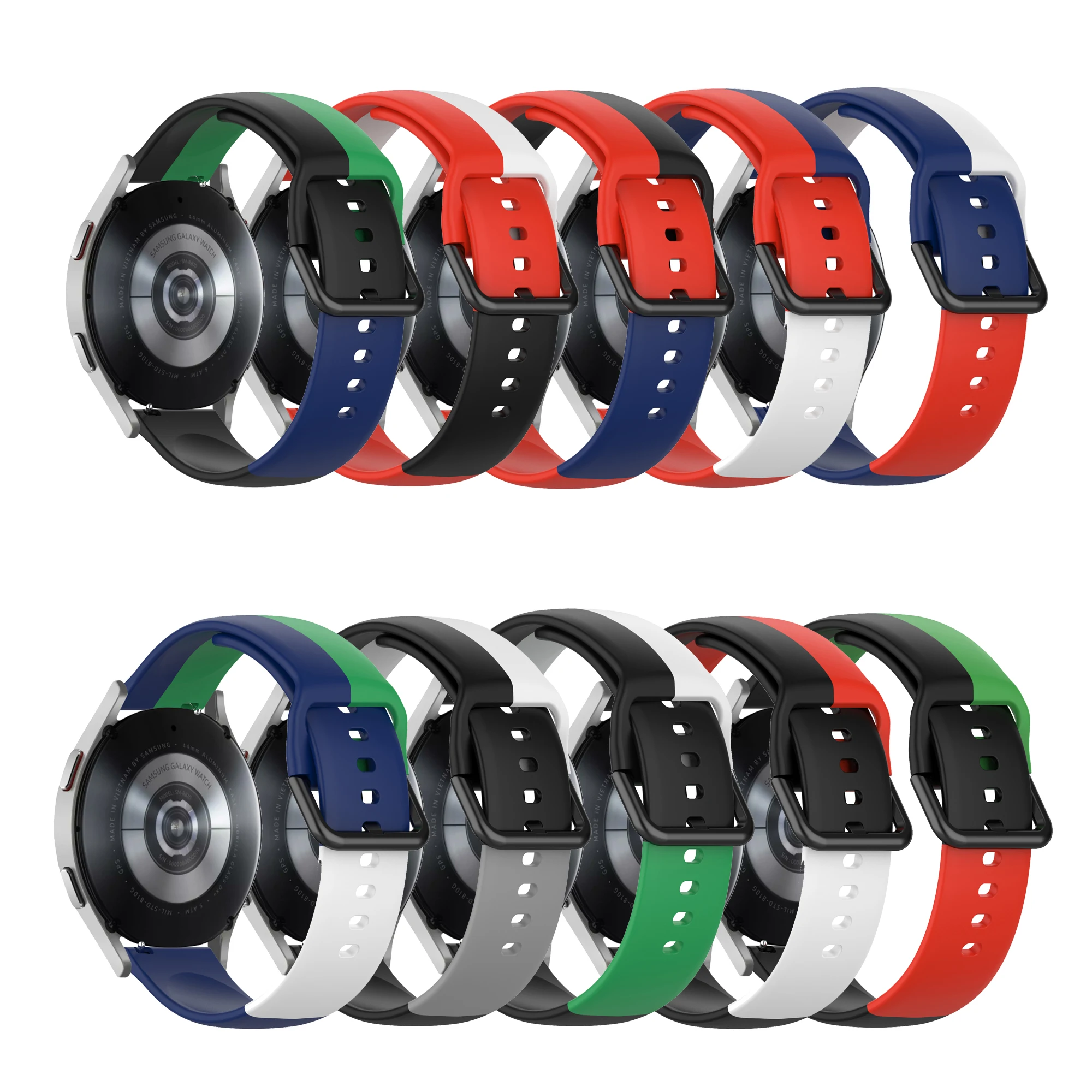 สายรัดข้อมือสำหรับ Samsung Galaxy Watch4/Watch4คลาสสิก42 46มม.ซิลิโคนสายคล้องคอ