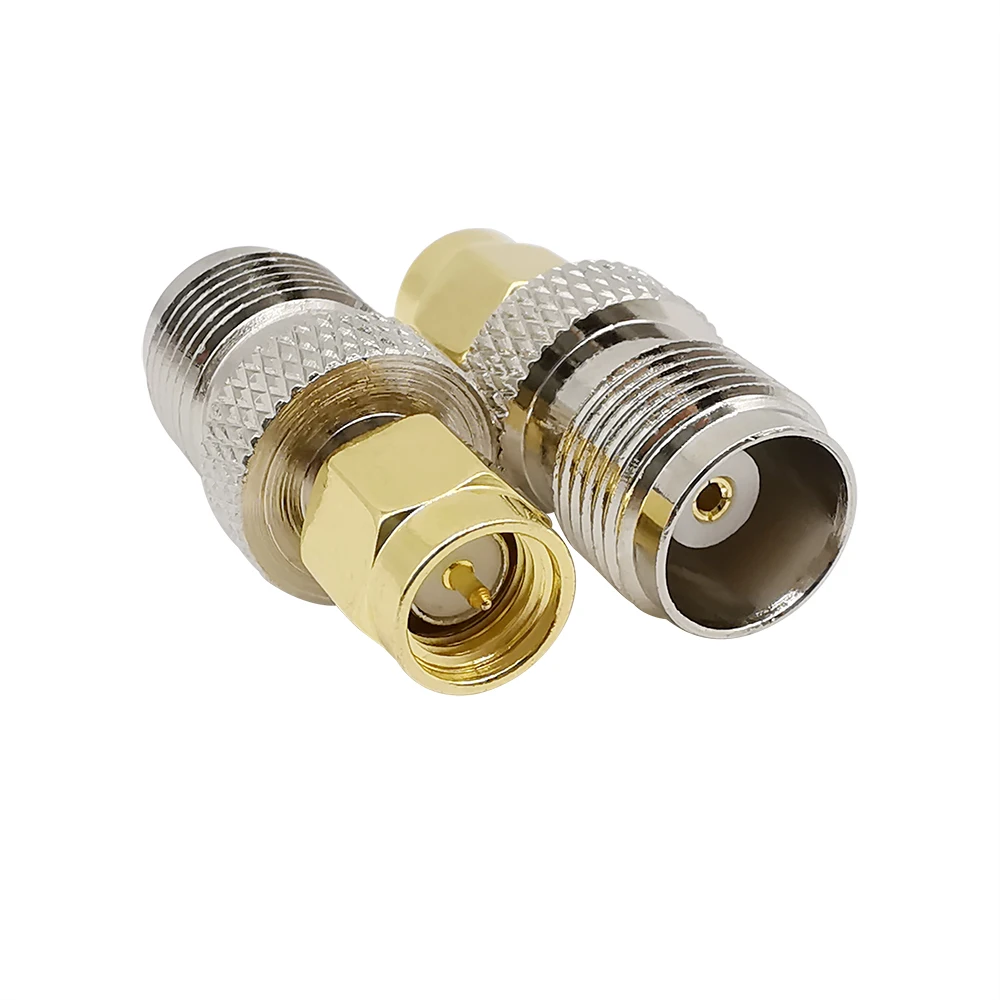 1Pcs TNC Female Jack to SMA Male Plug Straight RF Coaxial Connector SMA-TNC Antenna Adapter