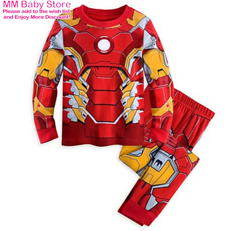 Autumn New Boys SpiderMan Cartoon Hulk Long Sleeve Pyjamas Kids Pajamas Baby Pijama Children Sleepwear Kids Clothing Sets