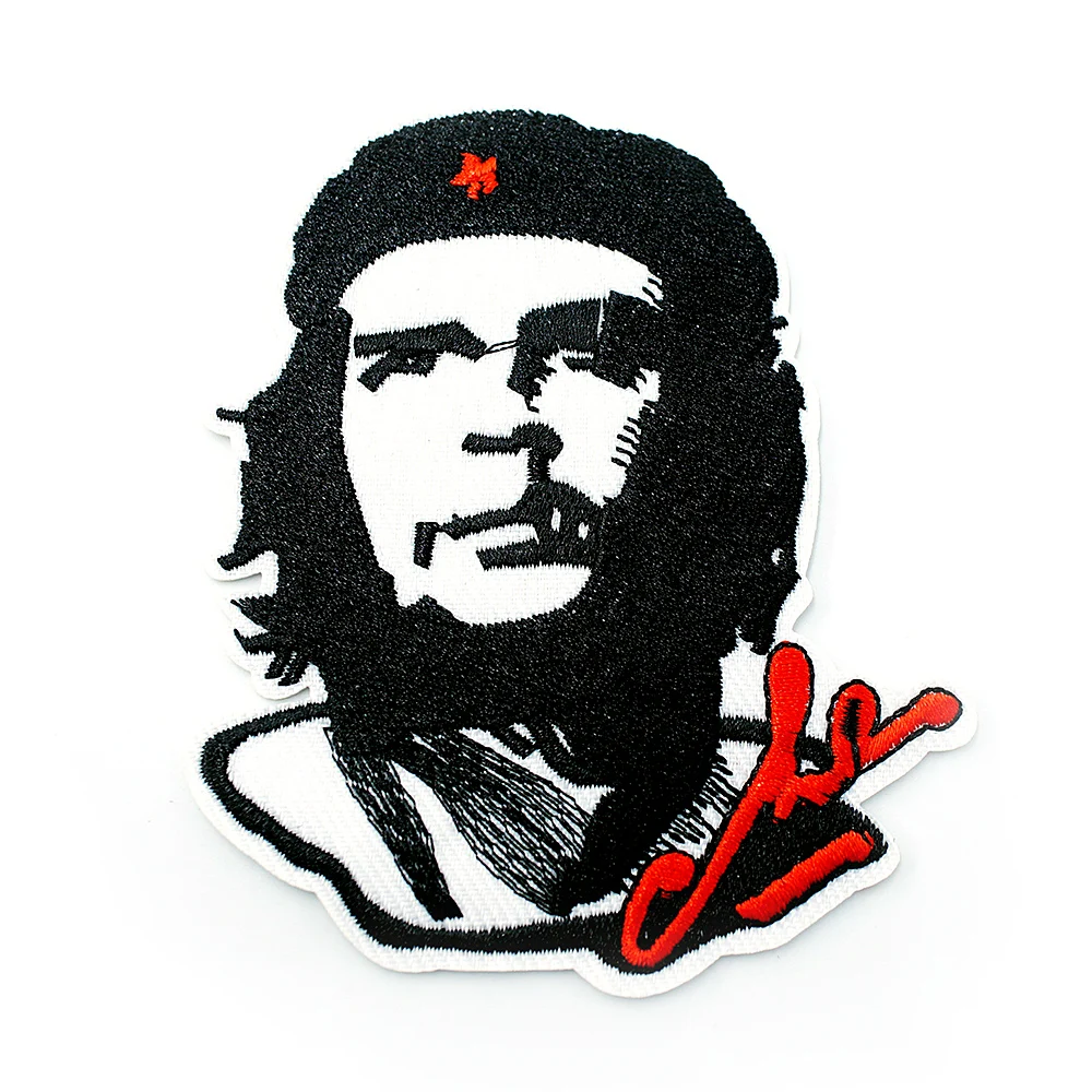 Che Guevara (Size:8.0X9.3cm) DIY Cloth Badges Patch Embroidered Applique Sewing Label Clothes Stickers Apparel Ornament