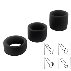 Male Silicone penis lock cock Ring bondage Erection Delay Ejaculation Reusable Enlargement ball stretcher BDSM Sex Toy for Men