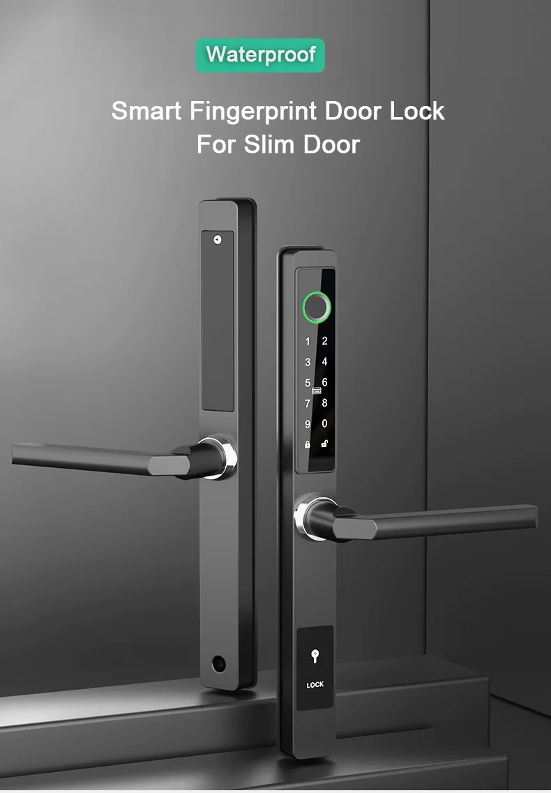 Neuankömmling, europäischer Standard, superschlank, für Zuhause, Wohnung, Büro, intelligentes Fingerabdruck-Digital-Türschloss mit 3585 4585 6085 Moritse – Detail 1