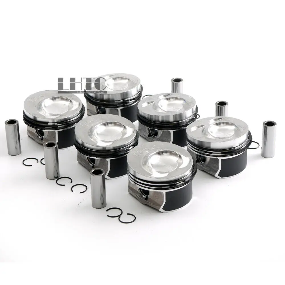 6x Made By MAHLE Φ89mm Pistons Rings Φ20mm Pin Wrist For Porsche Cayenne 3.6 AUDI Q7 VW Touareg Passat CC Phaeton 3.6L FSI VR6