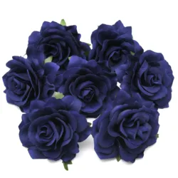 30PCS/9cm Artificial Silk Flowers Heads For Wedding Decoration Red Rose DIY Wreath Scrapbooking Craft Fake Flower Head