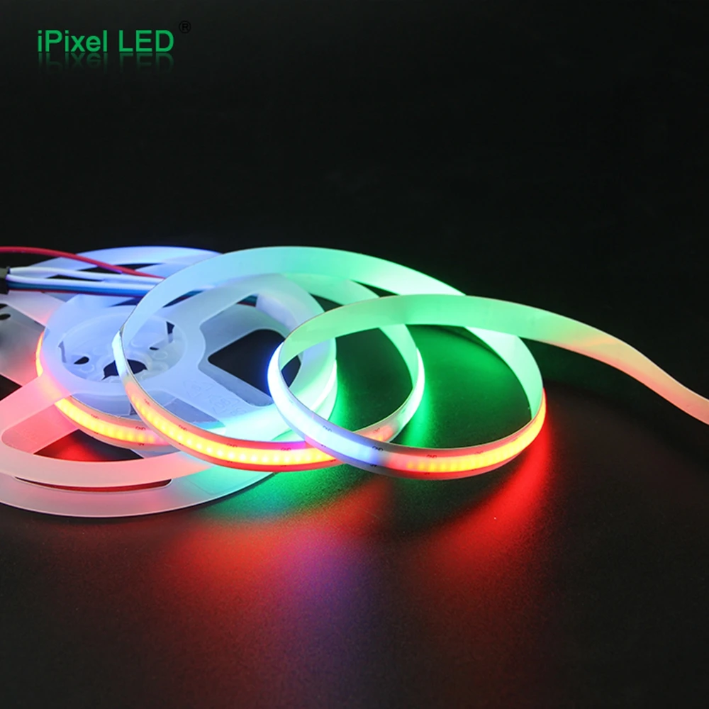 Imagem -02 - Digital Cob Led Strip Lights Luzes Endereçáveis Flex Dc5v Sk6805