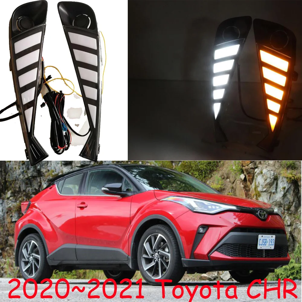 

car bumper headlight CH R CH-R CHR daytime light 2020~2021y DRL car accessories LED headlamp CH R CH-R CHR fog light