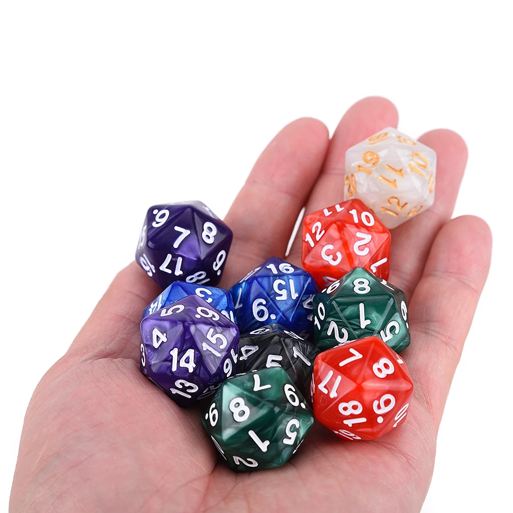 Dados giratorios de 22mm, juego de 10 colores surtidos para juegos de mesa