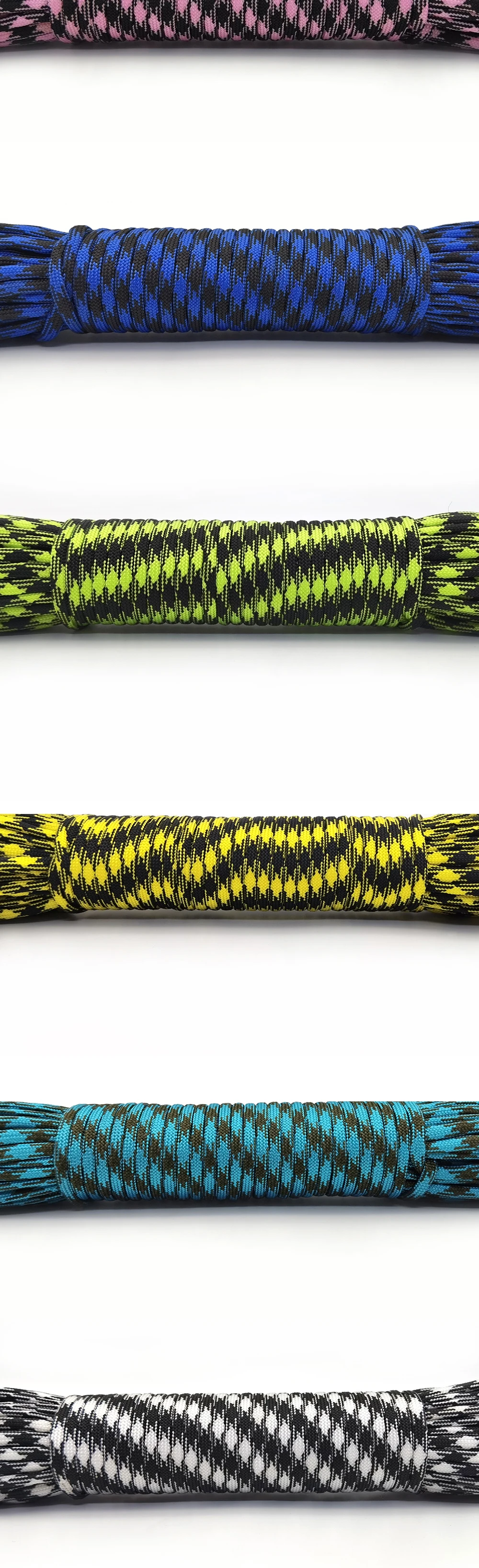 550 Paracord Fallschirmschnur Lanyard Zeltseil Abspannleine Mil Spec Typ III 7 Strang 50 Fuß 100 Fuß für Wandern Camping – Detail 2