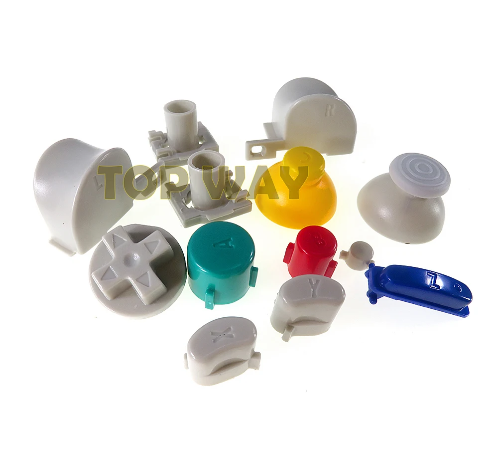 2 مجموعات استبدال إصلاح جزء مجموعة كاملة L R ABXY Z لوحات المفاتيح أزرار ل نينتندو NGC تحكم الملونة زر كامل