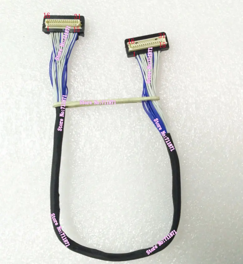 31Pin DF9 オス - メスラインケーブル 1.0 ピッチ 31Pin - 31P TTL DF9 31S スクリーンケーブルコード 31 ピン DF9 MF TTL 液晶スクリーンワイヤー