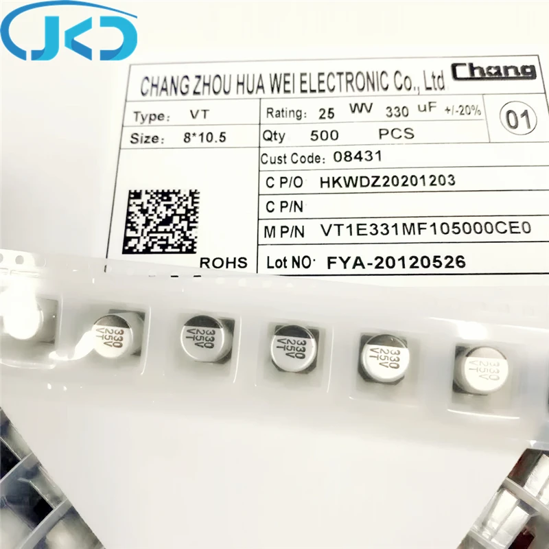 

10pcs/20pcs/lot New 330uF 25V 8x10.5mm Super Low ESR 25V330uF SMD// Aluminum Electrolytic Capacitor High Quality 330UF25V SMD