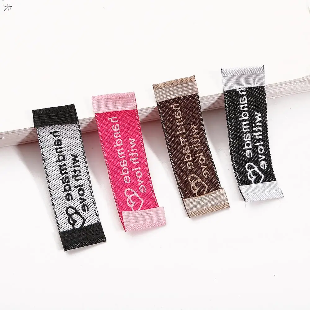 20pcs Garment Label Fabric Handmade Tags 50x15mm  Colorful Tag for Cloth Bag Hat Handcraft Sewing Accessories image 4