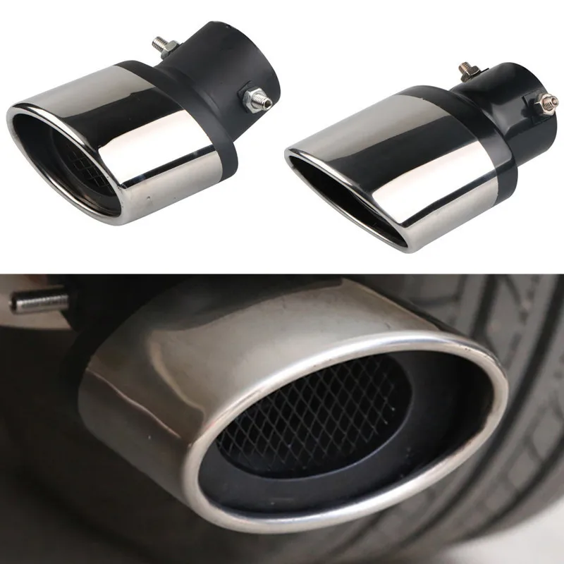 

Универсальный автомобильный глушитель выхлопной трубы, круглый глушитель из нержавеющей стали, 63 мм