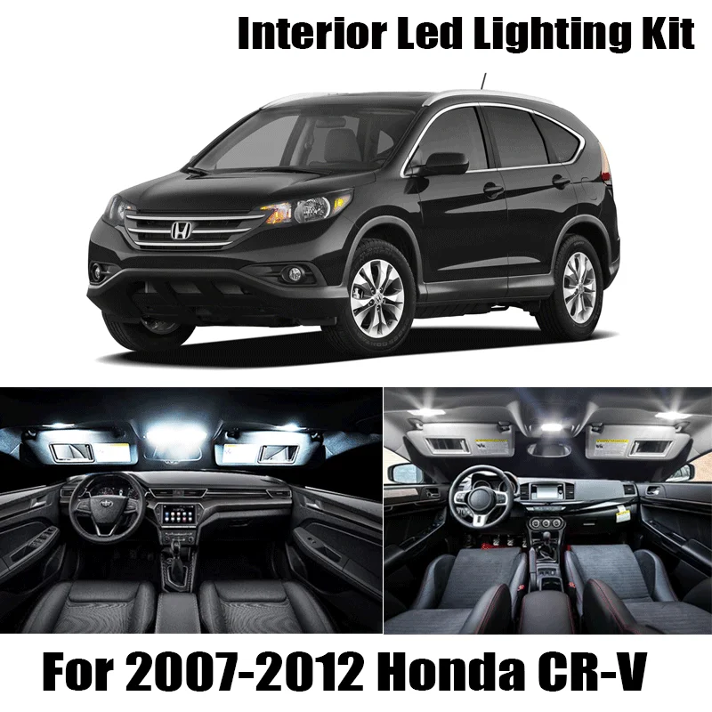 For Honda CR-V CRV 2007 2008 2009 2010 2011 2012 White car accessories Canbus Error Free LED Interior Light Reading Light Kit