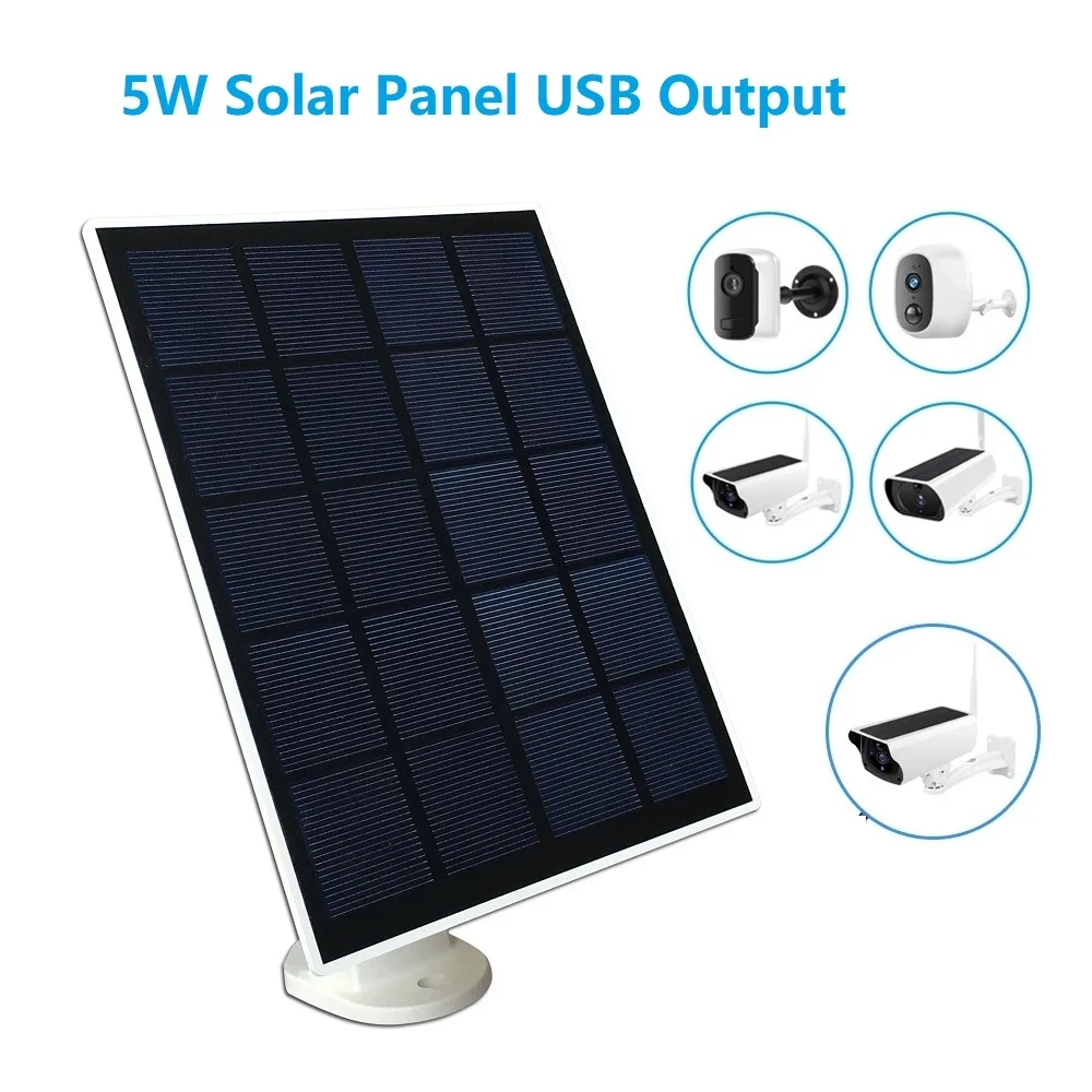 5W Mini Solar Panel Outdoor IP66 Waterproof Solar Charger 3 Meter 5V USB Power For Wireless Security Battery Camera/Phone/Lamp