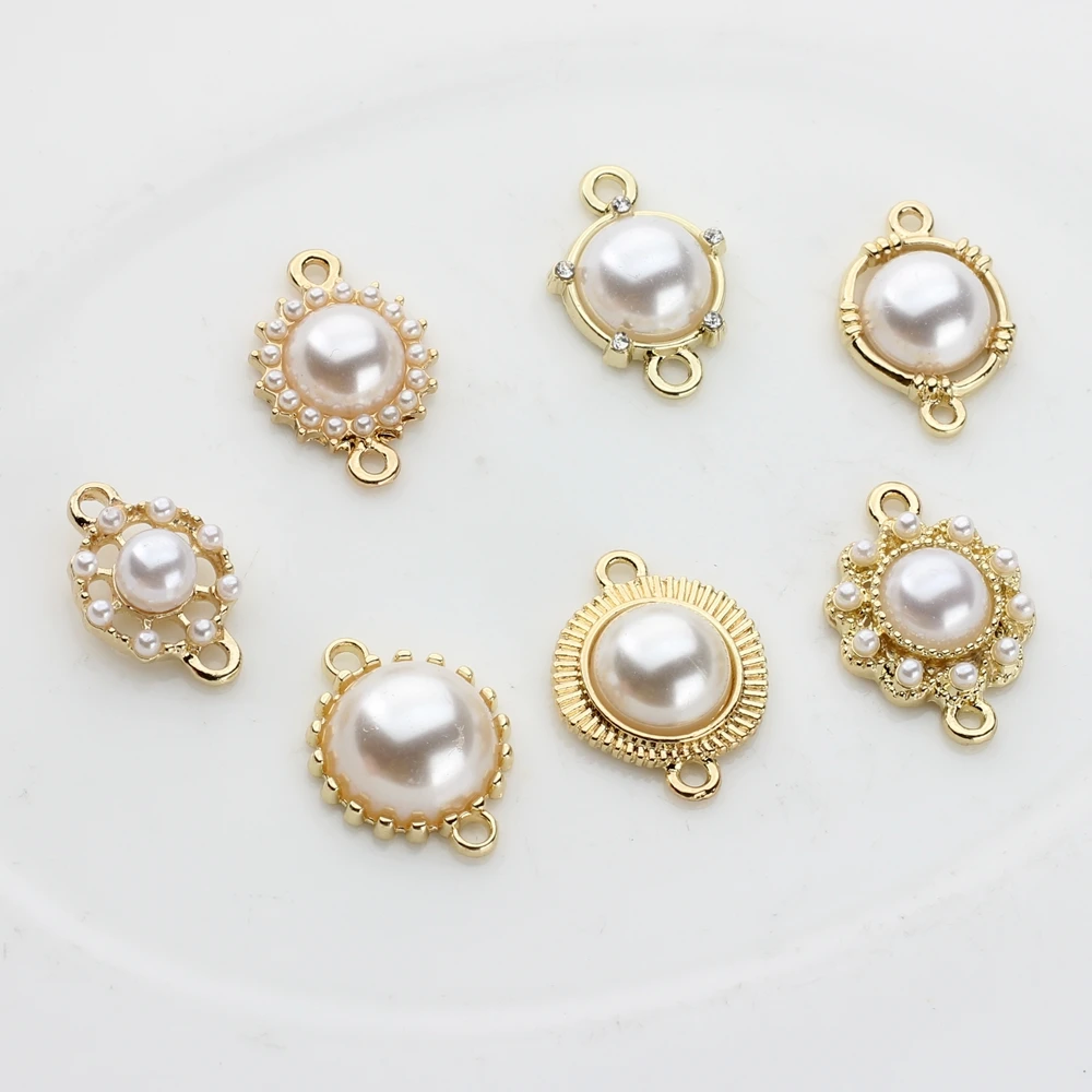 Zinc Alloy Pendant Round Connector Charms Pendant 6pcs/lot For DIY Jewelry Earrings Making Accessories